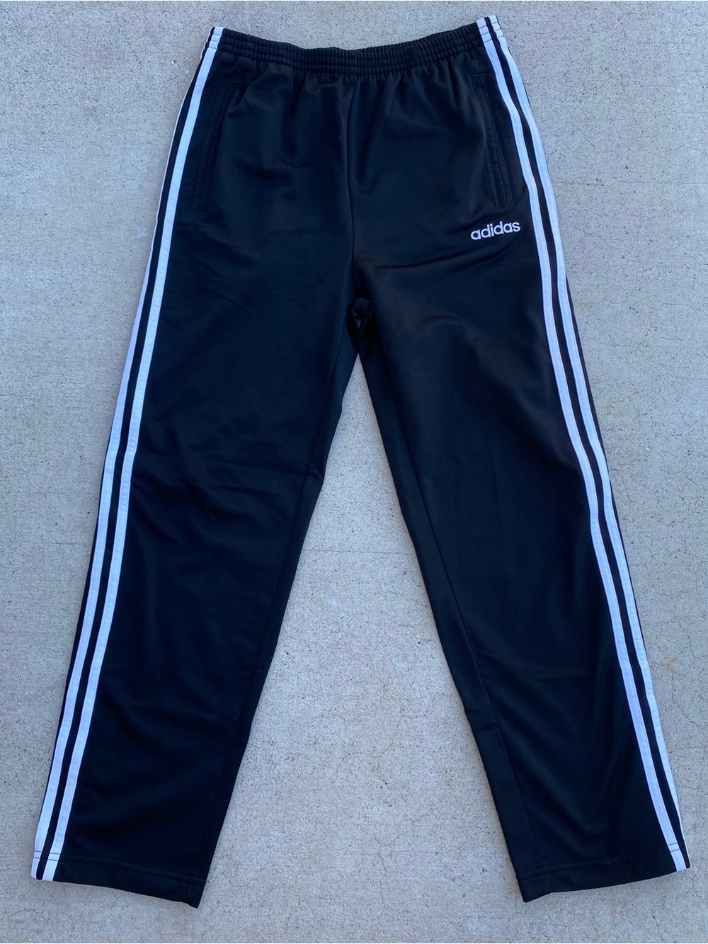 Vintage Adidas Sweatpants Tear Away Black Y2K Grunge